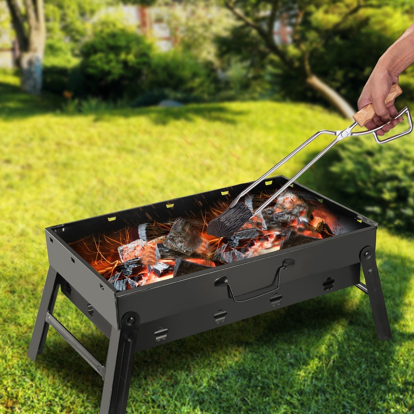 Portable Bbq Grill Foldable Camping Charcoal Grill - BigCamp Store