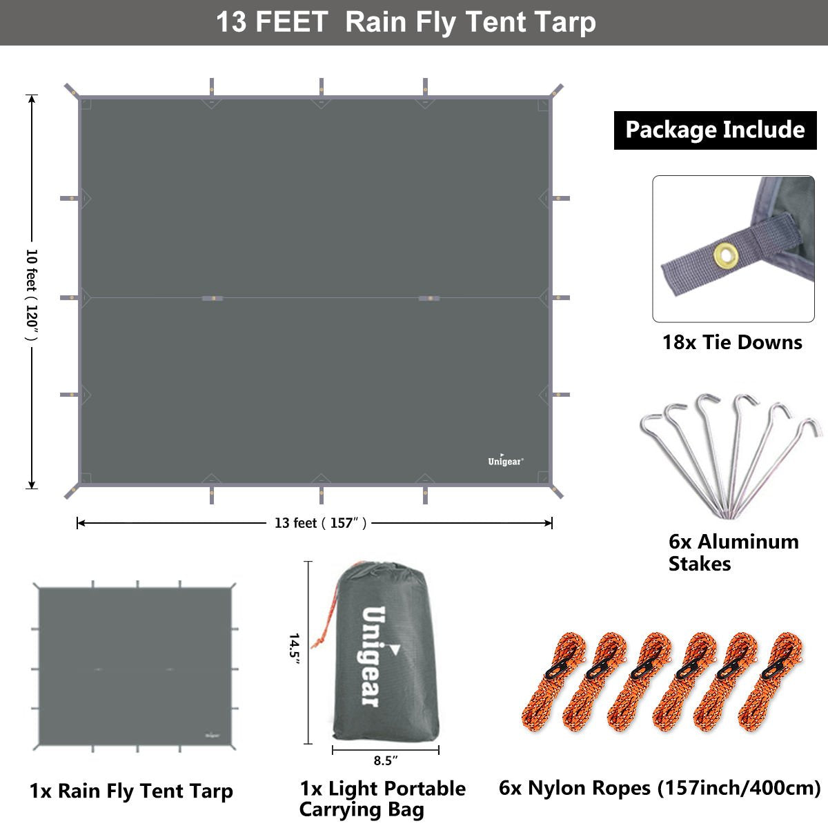 Rainproof Camping Tarp Shelter - BigCamp Store