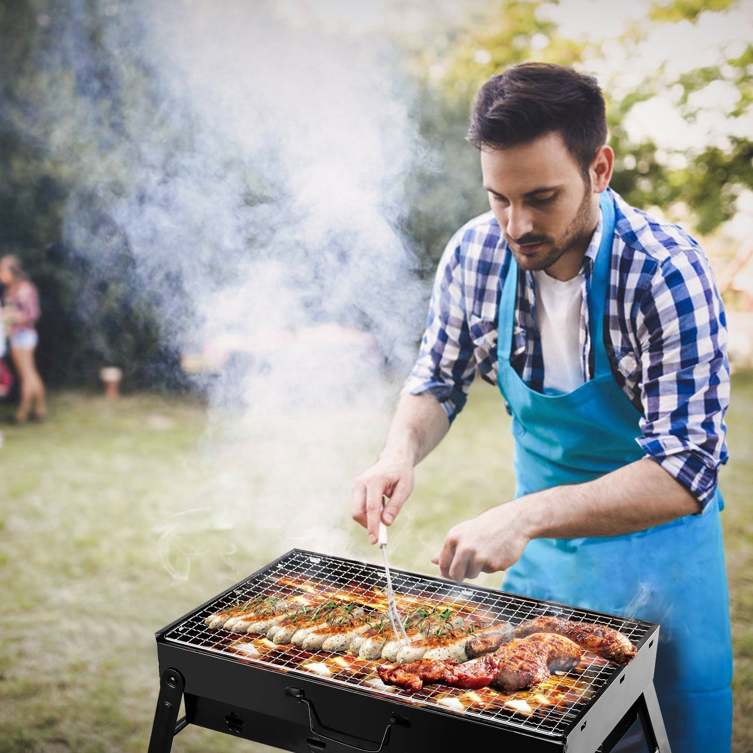 Portable Bbq Grill Foldable Camping Charcoal Grill - BigCamp Store