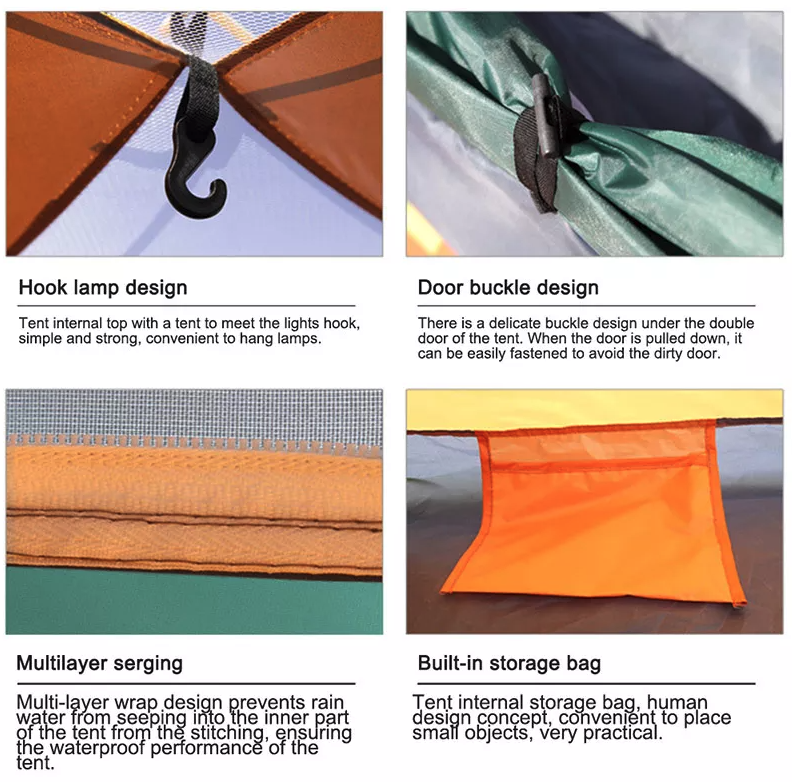 Pop Up Tent 2-3 Person Camping Tent Waterproof Hiking Canopy Shelter