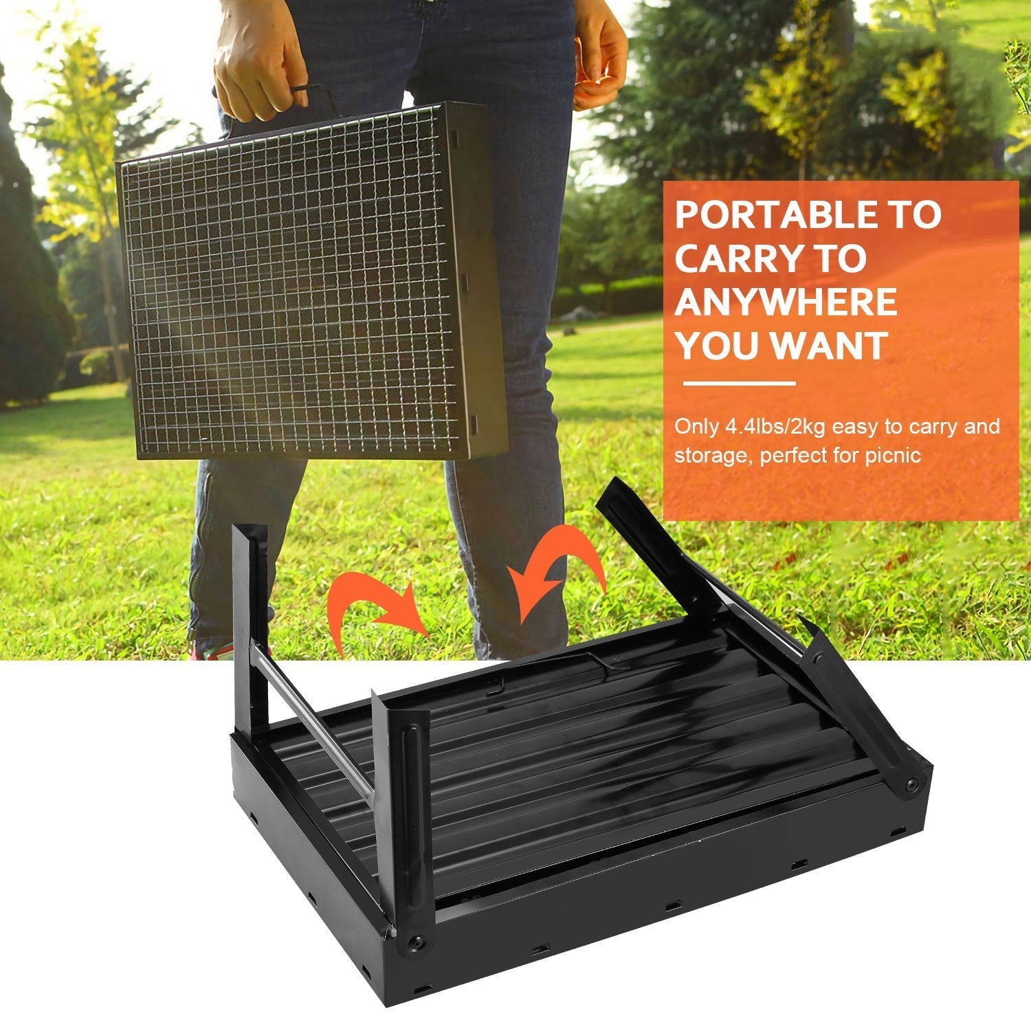 Portable Bbq Grill Foldable Camping Charcoal Grill - BigCamp Store
