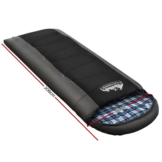 Weisshorn Sleeping Bag Single Thermal Camping Hiking Tent Black  -20°C - BigCamp Store