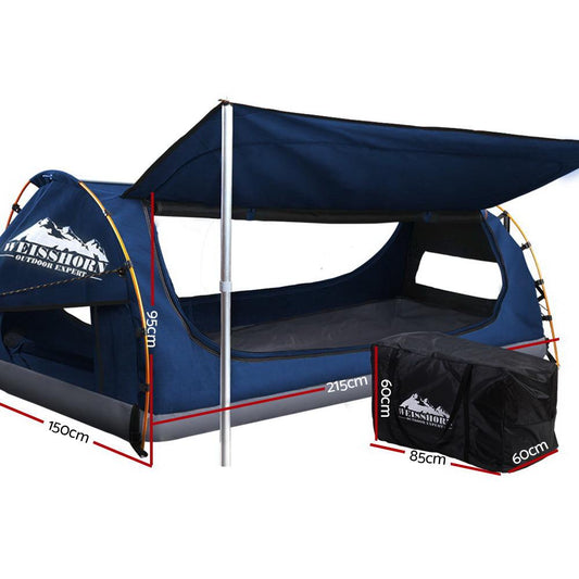 Weisshorn Double Swag Camping Swags Canvas Free Standing Dome Tent
