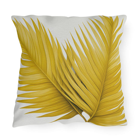 Decorative Indoor/outdoor Pillow - Yellow Palm Tree Leaves - BigCamp Store