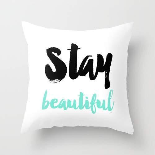 Stay Beautiful Typography Cushion/Pillow - BigCamp Store
